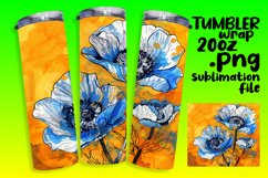 Bright Flower Design Wrap for 20oz Tumblers Product Image 1