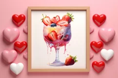 Cocktail Glass Valentine Clipart, Valentines PNG Product Image 3