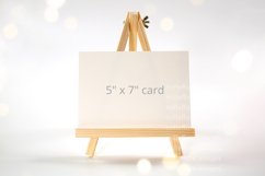 Bokeh Party Table Easel with 5 x 7 Card Styled Mockup Photo Product Image 3