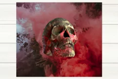 Gothic skull floral Skinny tumbler sublimation design Product Image 3