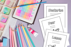A to Z Fruit Coloring Book Printable Product Image 3