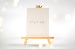 Bokeh Party Table Easel with 5 x 7 Card Styled Mockup Photo Product Image 3