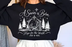For Unto Us a Child Is Born Nativity PNG, Isaiah 9:6 Christi Product Image 3