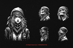 10 Bundle Dark Art Gangster Girl Mafia Lady Chicano Skull Product Image 5