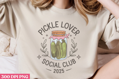 Pickle Lover Social PNG, Coquette Bow Positive Funny Sublima Product Image 2