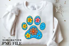 Paw Dog Print Sublimation PNG, Graphic Illustration Crafts Product Image 2