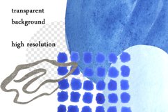 Watercolor Blue Circles Clipart PNG Product Image 4