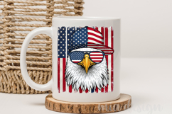 Land of the Free PNG, Patriotic Eagle USA Flag Sublimation Product Image 3