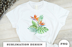Watercolor Tropical Flowers Bouquet png Product Image 3