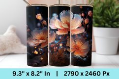 3D Flowers Tumbler Wrap | 20oz Skinny Tumbler | 3D Flowers Product Image 3