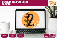 Hushed Harvest Boho Floral Monogram Product Image 1