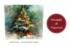 Christmas Village Tumbler Wrap, Cute Christmas Tree Tumbler Product Image 3