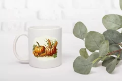 Vintage Fall Illustration PNG, Harvest Pumpkins Illustration Product Image 3