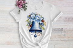 Blue Christmas Watercolor Clipart Sublimation Product Image 3