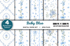 Baby Blue Digital Paper JPG Product Image 1