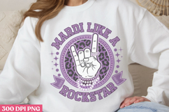 Mardi Like A Rockstar PNG, Mardi Gras Sublimation PNG Product Image 3