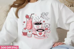 Coffee Valentine's Day PNG, Cozy Valentine Sublimation PNG Product Image 3