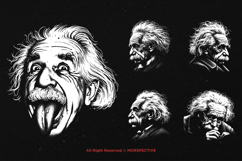 10 Bundle Dark Art Einstein Scientist Albert Head Physics Product Image 5