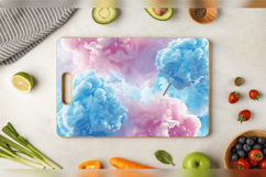 Pink Blue Cotton Candy Cutting Boards sublimation Design Product Image 3