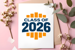 Senior 2026 Png, Striped Class of 2026 Shirt Design, Preppy Product Image 3