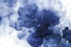 Navy Blue Watercolor Paint Splash Texture Background Product Image 1