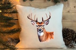 Watercolor Christmas Deer Sublimation Bundle, Christmas Deer Product Image 3