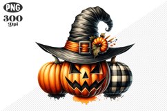 Halloween Pumpkins Sublimation - Clipart PNG Design Product Image 1