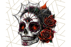 Bright Sugar Skull PNG Clipart, Halloween Colorful Skull Png Product Image 3