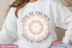 Live By The Sun Love PNG, Sun and Moon Sublimation PNG Product Image 3
