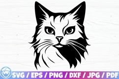 Cute Cat / Cat Face x100 Silhouette / Cricut / SVG BUNDLE Product Image 7