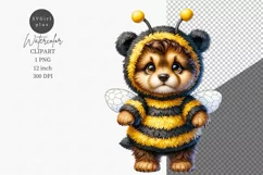 Bear bee clipart, Nursery clipart, Birthday clipart, Product Image 1