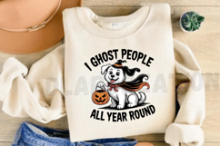 Funny Cat Ghost Sublimation PNG Design Product Image 3