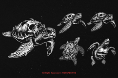 10 Bundle Dark Art Turtle Skull Hannya Skull Reptile Beach Product Image 5