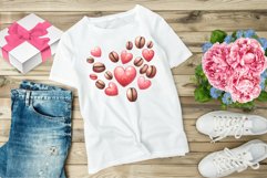Valentine&#039;s Day Coffee Watercolor Clipart Product Image 3