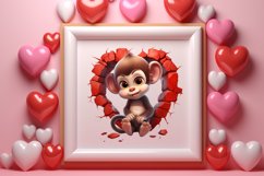 Valentine Broken Heart Animal Clipart, Valentines Couple Product Image 3