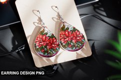Stained Glass Christmas flowers Earring Design Product Image 1