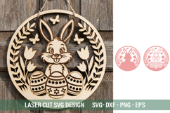 Easter Bunny Egg SVG - Laser Cut Design Product Image 2