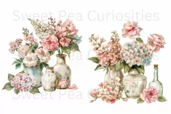 Flowers, Clipart, Ephemera, PNG, Junk journal, Shabby Chic Product Image 3