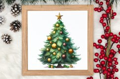 Watercolor Christmas tree clipart, Christmas tree Clipart Product Image 3