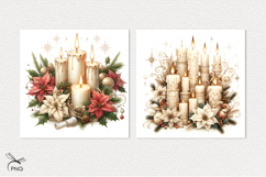 Christmas candles digital paper, background clipart Product Image 3