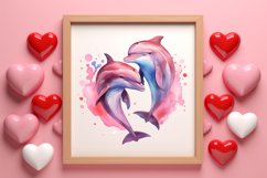 Valentines Day Animal Couple Clipart, Valentine Couple Product Image 3