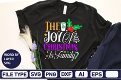 The Joy Of Christmas Is Family SVG Cut File Product Image 3