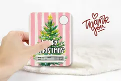 Pink Christmas Tree Money Card, Christmas Money Holder Product Image 3