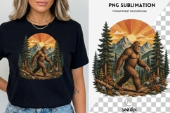 Vintage Bigfoot PNG | Sasquatch Forest Clipart Product Image 3