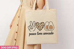 Peace Love Avocado PNG, Avocado Sublimation PNG Product Image 3