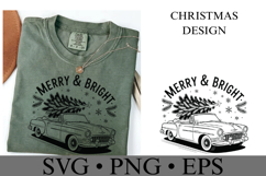 Merry &amp; Bright Svg | Christmas svg | Shirt Svg Product Image 3