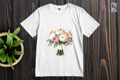 Elegant Rose Bouquet Clipart Sublimation PNG Product Image 3