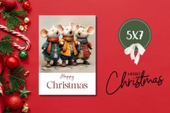Cartoon Christmas Mouses Greeting Card Printable Product Image 3