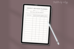 Subject Revision Planner Template | Editable Canva Study Product Image 3