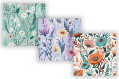 Cool Trendy Wildflowers Seamless Pattern, Modern Floral Product Image 3